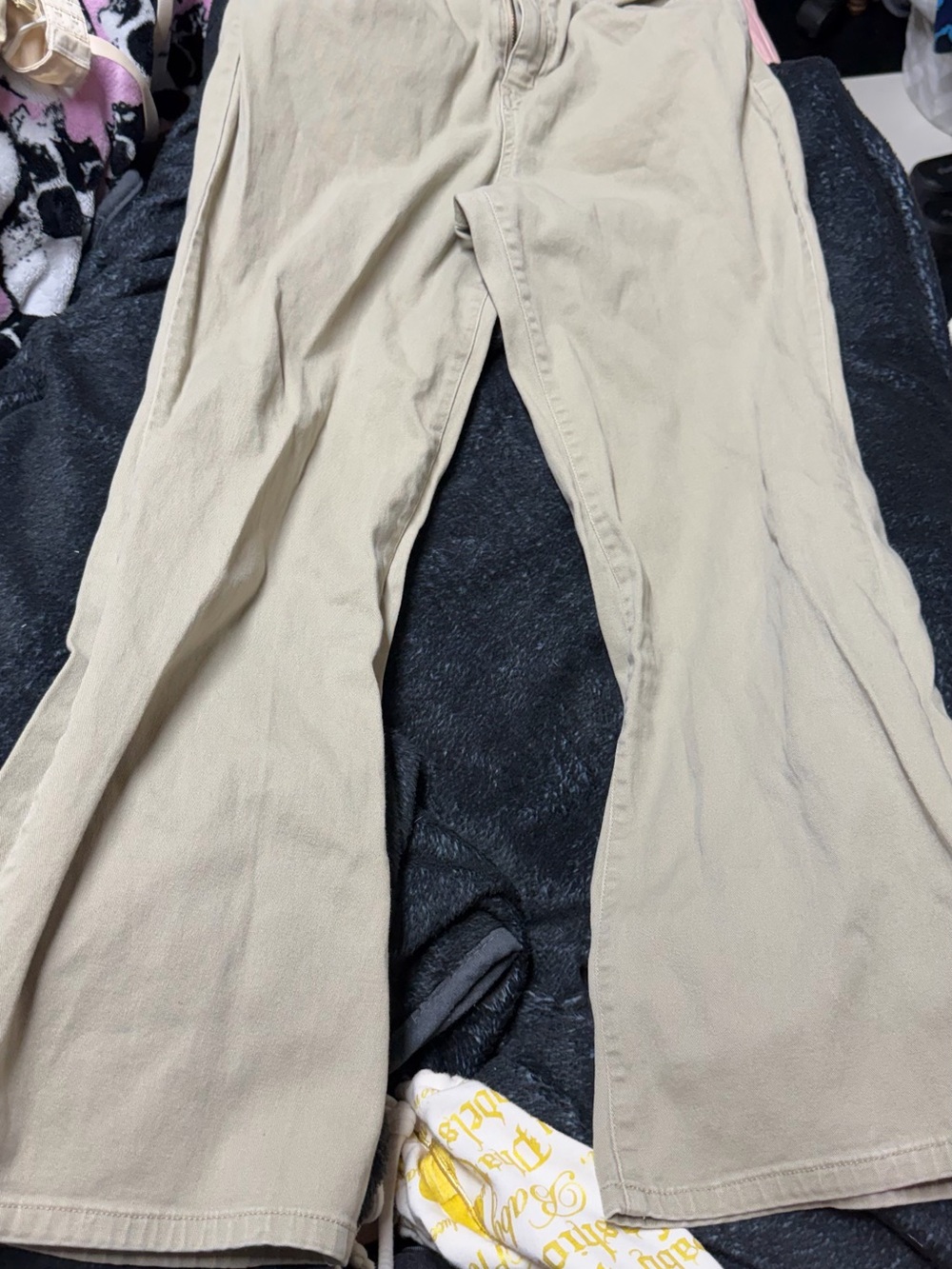 J. Khaki Neutral Beige Boot-Cut Pants